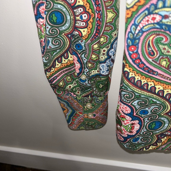 R & G London-vintage gorgeous button up paisley blouse! SUCH A UNIQUE FI… - Picture 5 of 7